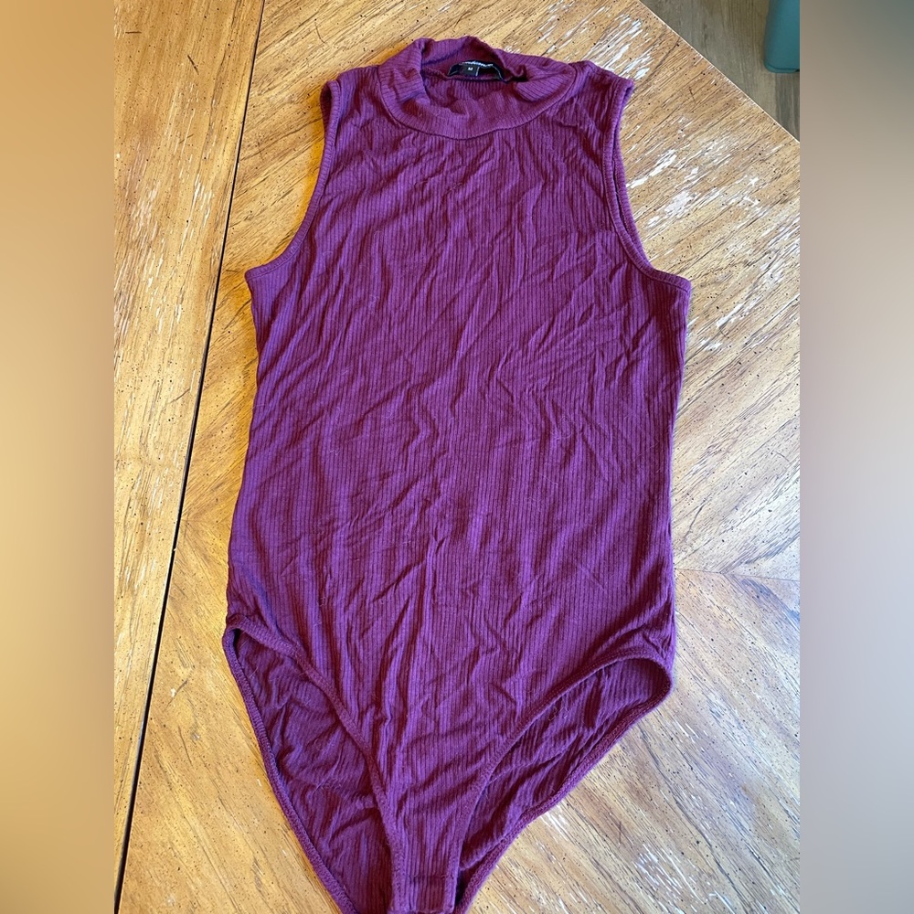 Burgundy body suit